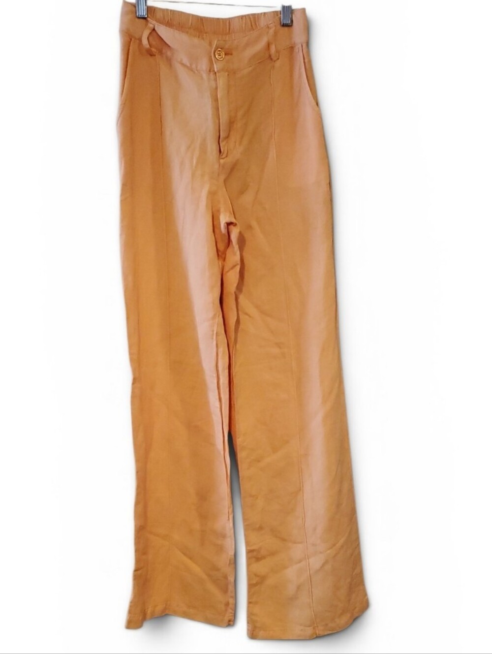 Young Fabulous & Broke YFB Linen Rayon Wide Leg Pants In Orange Size XS NWT'S